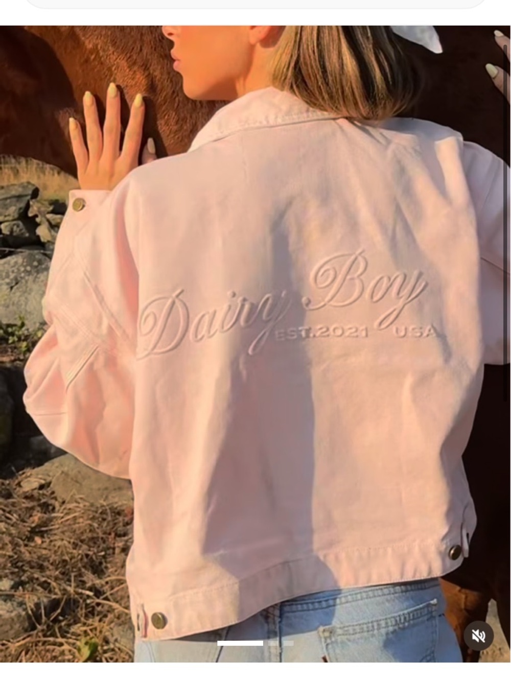 Women's Light Pink Cropped Jacket - Picture 5 of 5